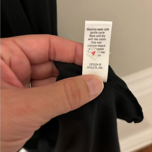 Athleta Lightweight Hooded Long Sleeve Asymmetric Hem Fit Flare Dress X-Small - Picture 5 of 8